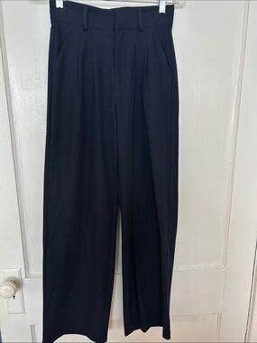 Classic Wide-Leg Dress Pants - Black